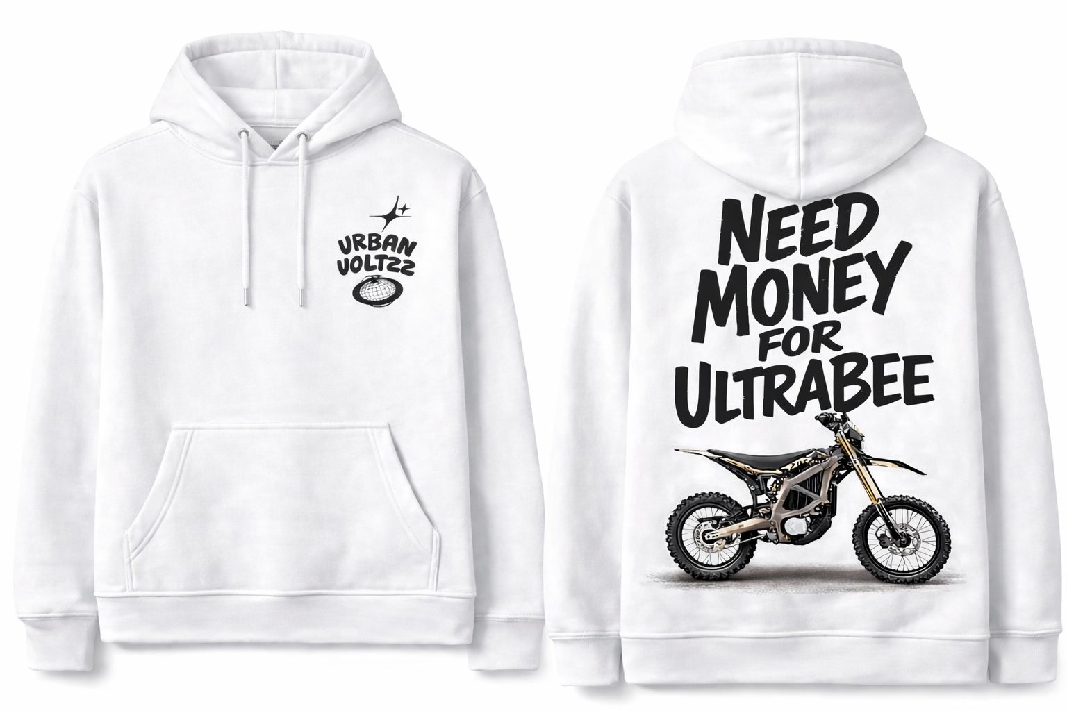 PREORDER Need Money For Ultra Bee White Hoodie