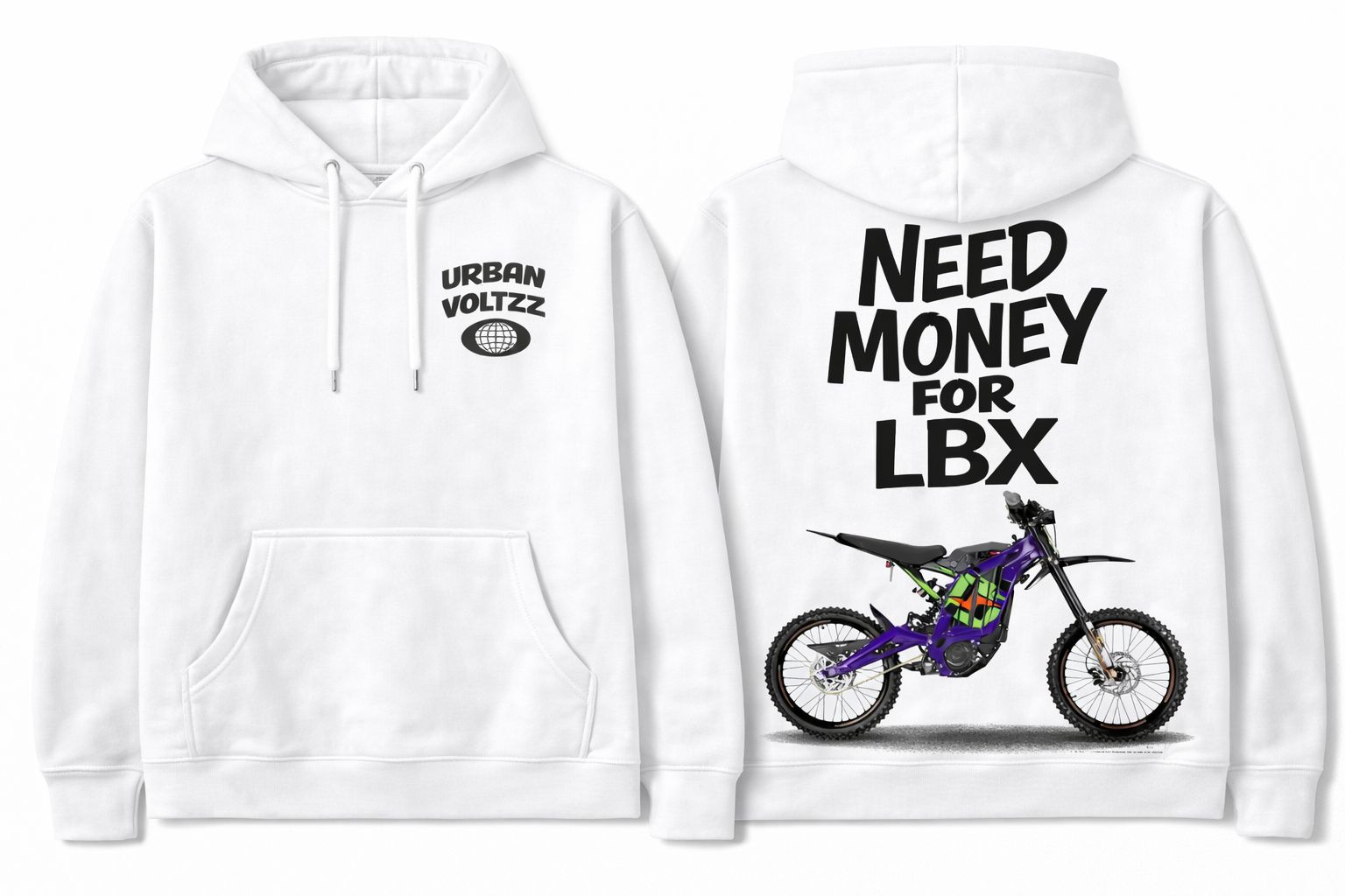 PREORDER Need Money For LBX White Hoodie